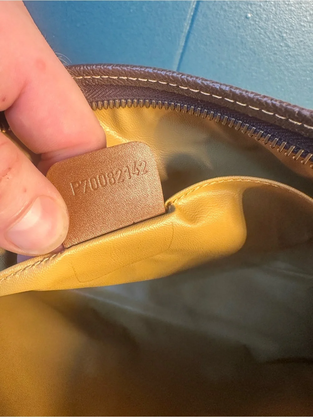 Trussardi Collezione Crespo Brown Leather Clutch/Pouch made in Italy